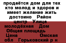 продаётся дом для тех кто молод и здоров и имеет желание жить достоино › Район ­ центр › Улица ­ молодёхная › Дом ­ 2 › Общая площадь ­ 75 › Цена ­ 400 000 - Омская обл., Горьковский р-н, Исаковка д. Недвижимость » Квартиры продажа   